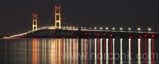 Mackinac Bridge at Night