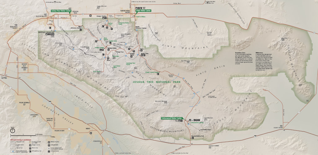 Joshua tree map