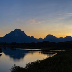 Sunset over Tetons