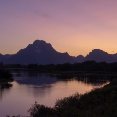 Sunset over Tetons