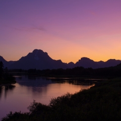 Sunset over Tetons