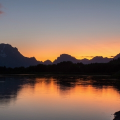 Sunset over Tetons