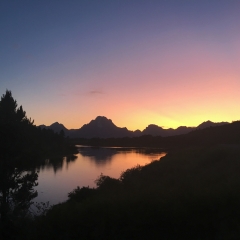 Sunset over Tetons