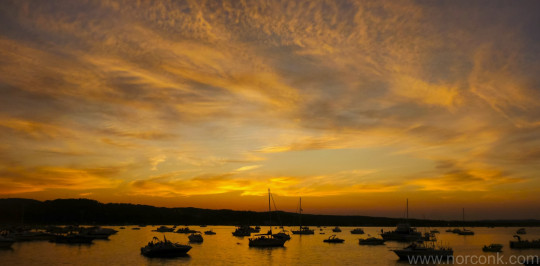 Sunset over West Bay