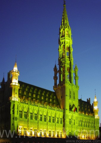 Brussels Town Hall Light Show