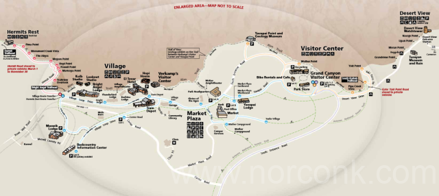 South Rim Map