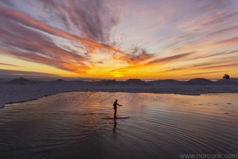 Sunset Paddleboarder