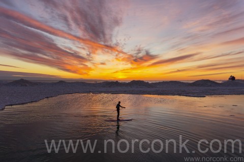 Sunset Paddleboarder