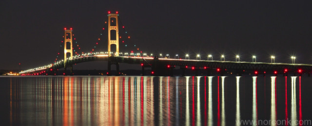Mackinac Bridge at Night