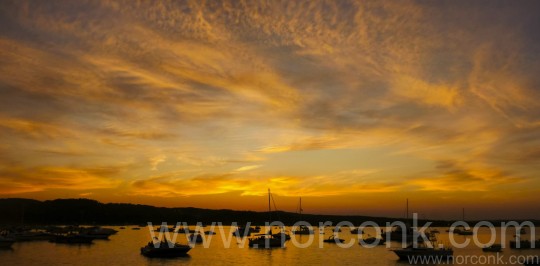 Sunset over West Bay