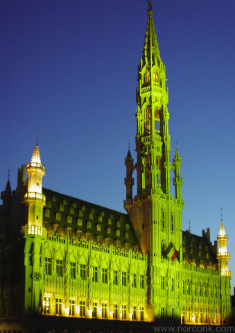 Brussels Town Hall Light Show