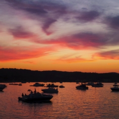 Sunset over West Bay