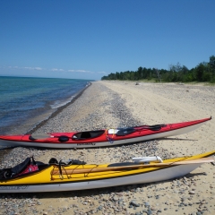 Kayaks on the Beach