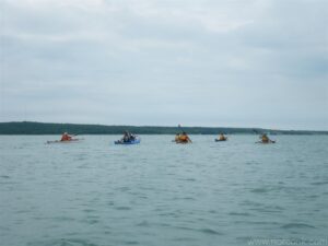Kayak group crossing