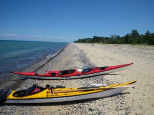 Kayaks on the Beach