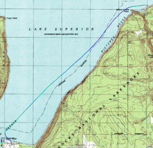 Sand Point to Miners Beach GPS Track