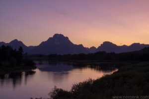 Sunset over Tetons