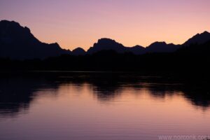 Sunset over Tetons