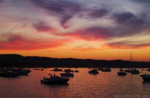 Sunset over West Bay